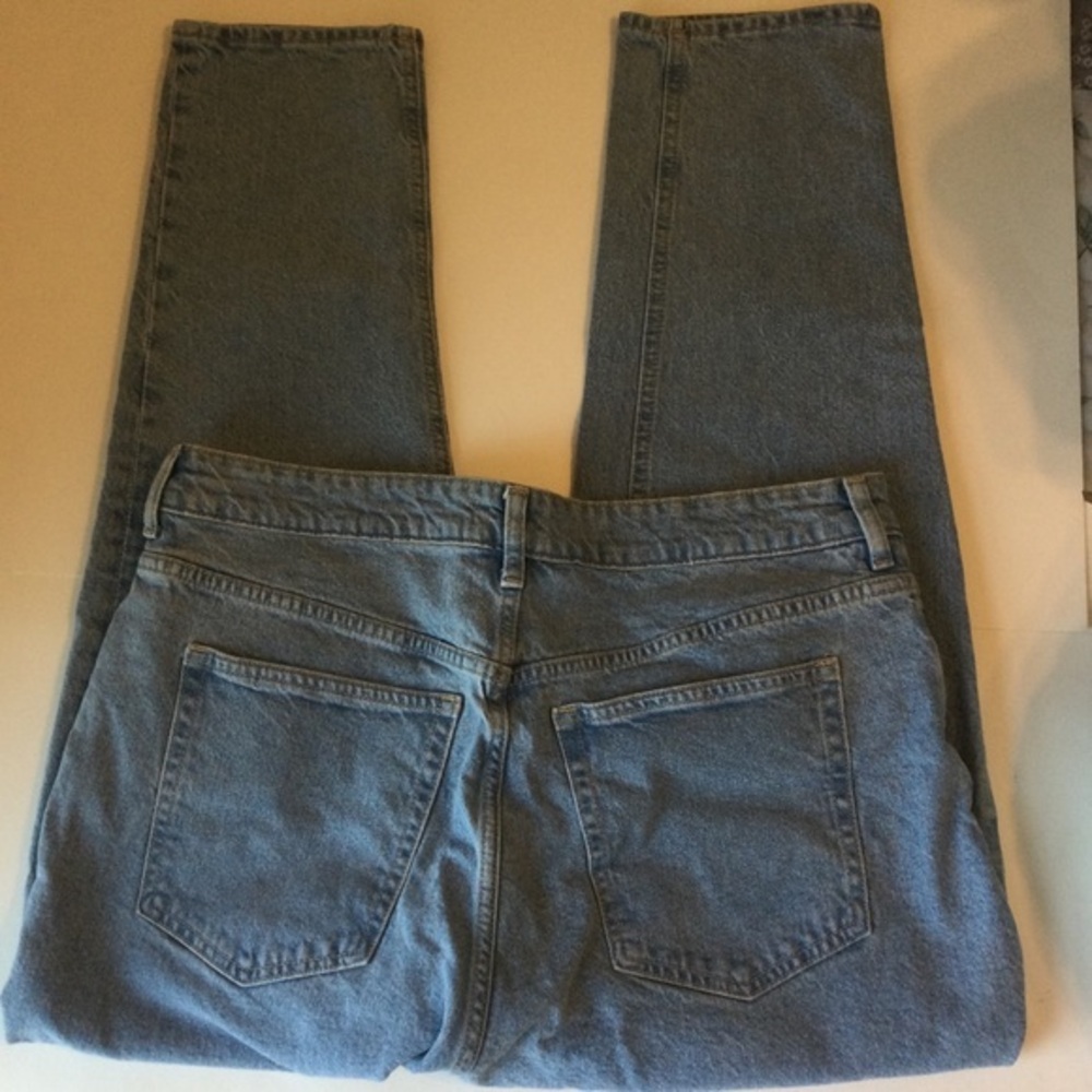 H&M Classic Light Blue Women's Jeans Straight Leg High Waist Size 12